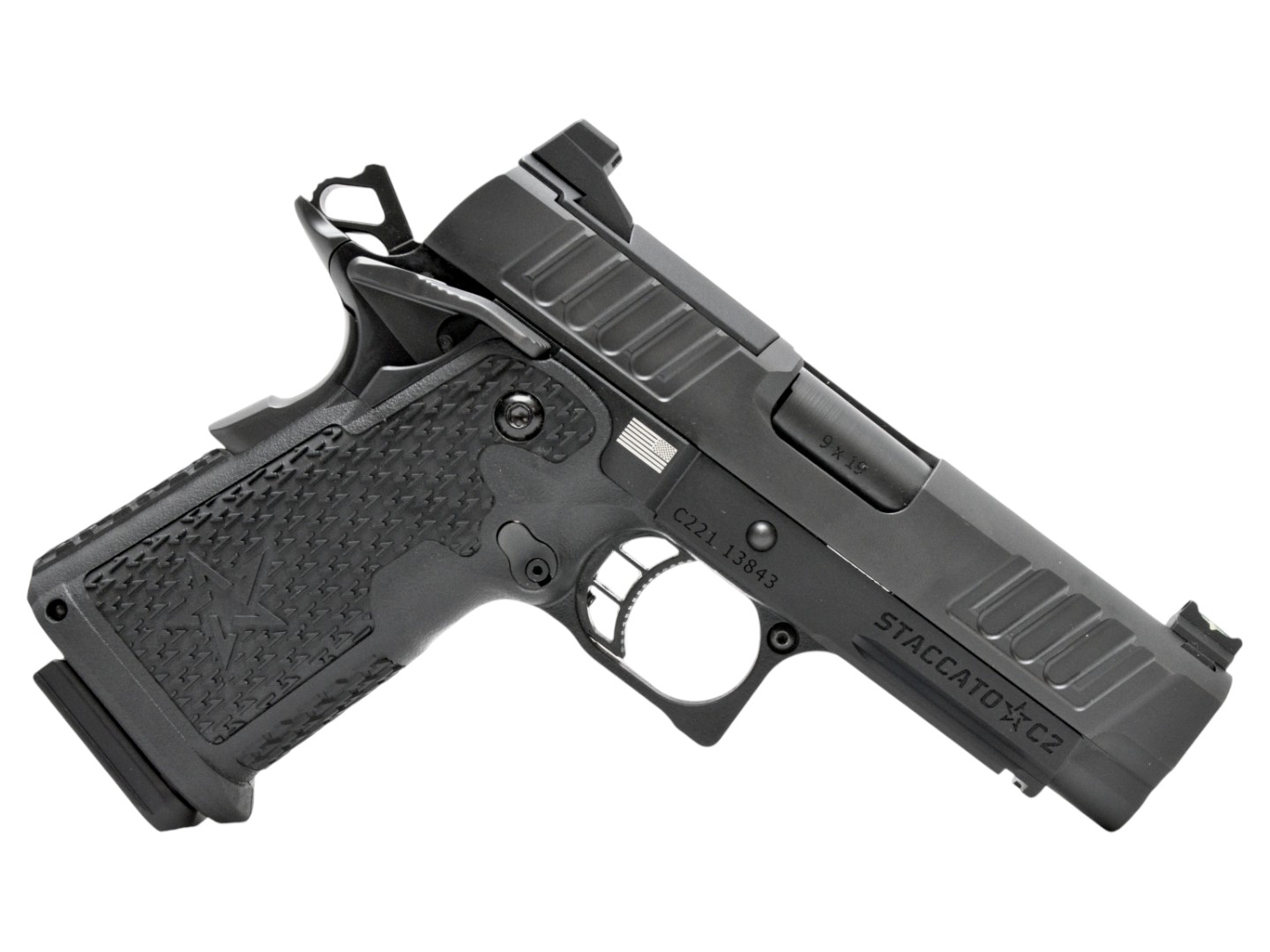 Staccato C2 3.9" 9mm 16rd, DPO Optics-Ready, Black DLC
