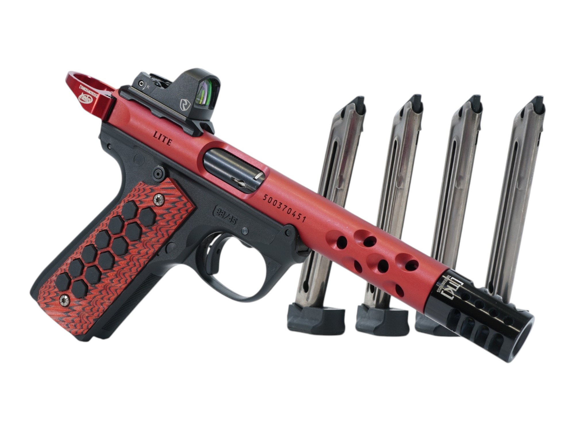 Tandemkross Ruger Mark IV 22/45 Lite .22LR, Red + Riton Optic