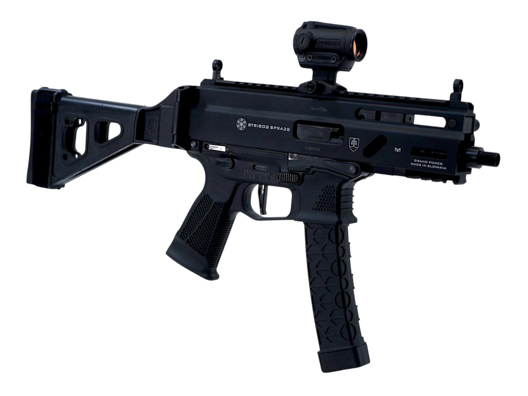 Grand Power Stribog SP9A3S TB 9mm 30rd + HS ARO MRS