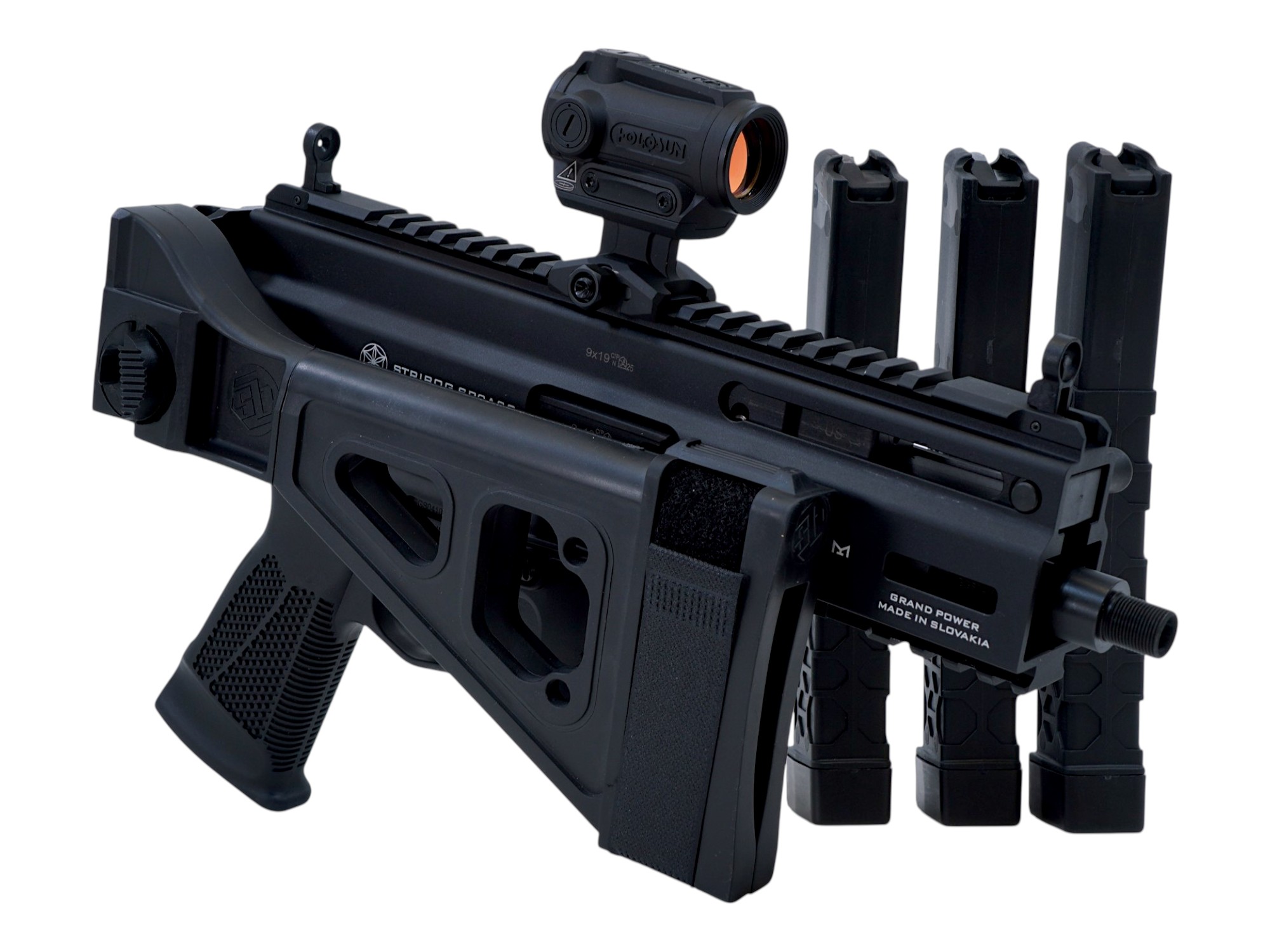 Grand Power Stribog SP9A3S TB 9mm 30rd + Hs Aro Mrs