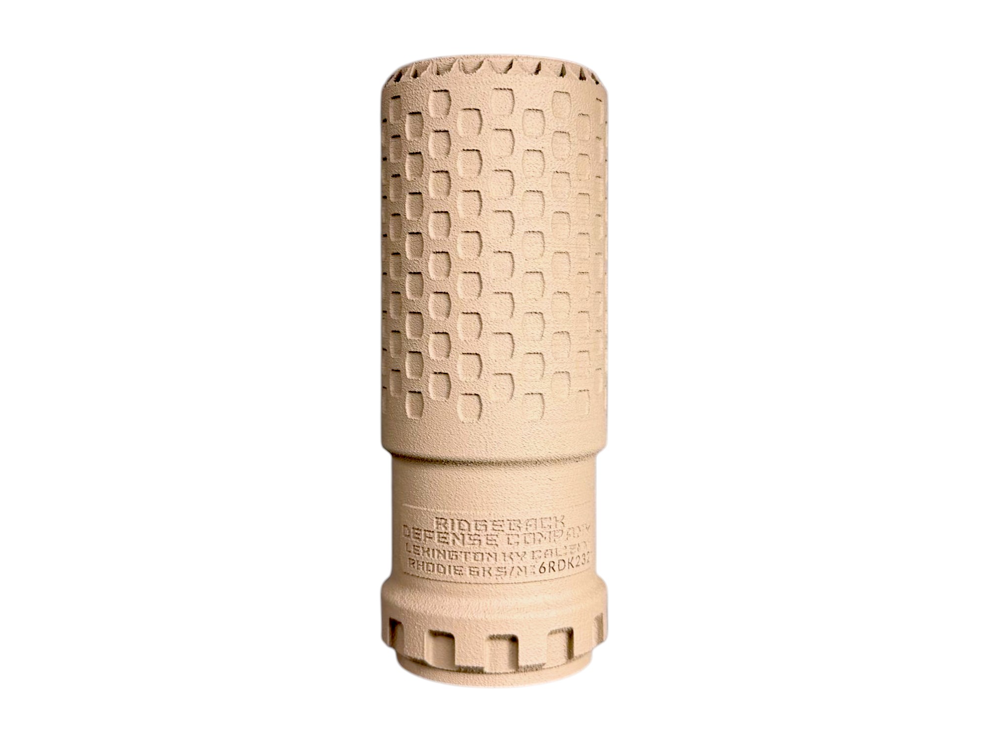 Ridgeback Defense Rhodie 6K 6mm/5.56 Suppressor, FDE