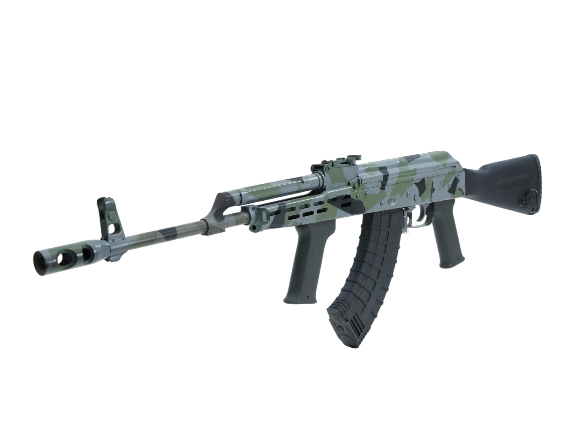 Feg Sa 2000 Hungary Ak 7.62x39mm 30rd, Gray And Green Camo