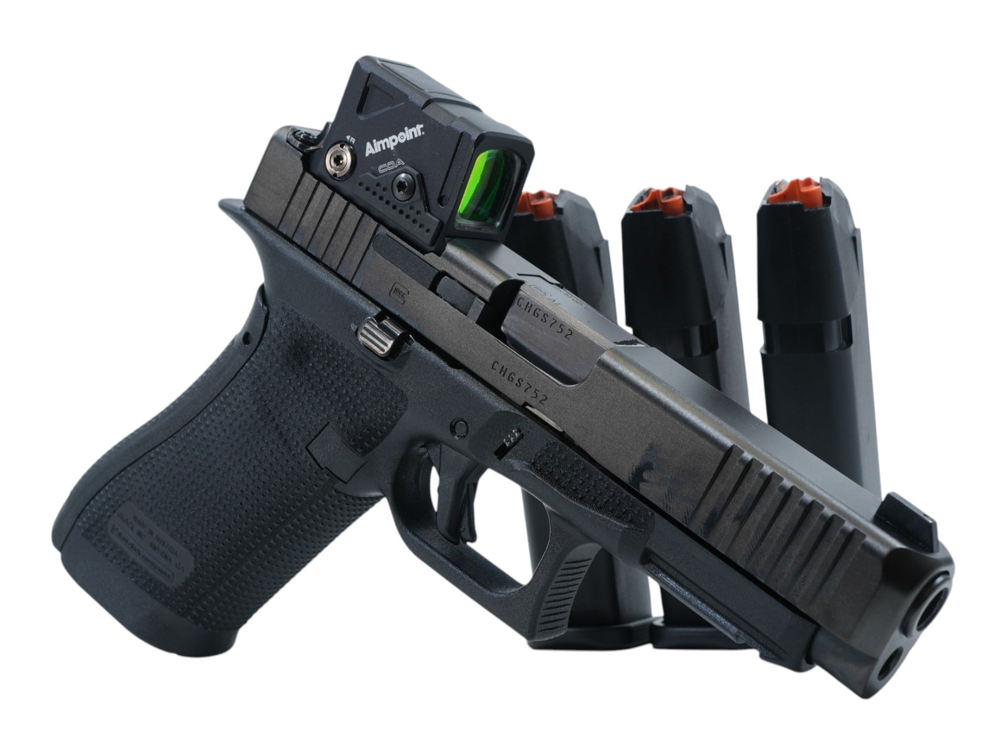 Glock 17 Gen 6 4.5" 9mm 17rd, Black + Aimpoint COA
