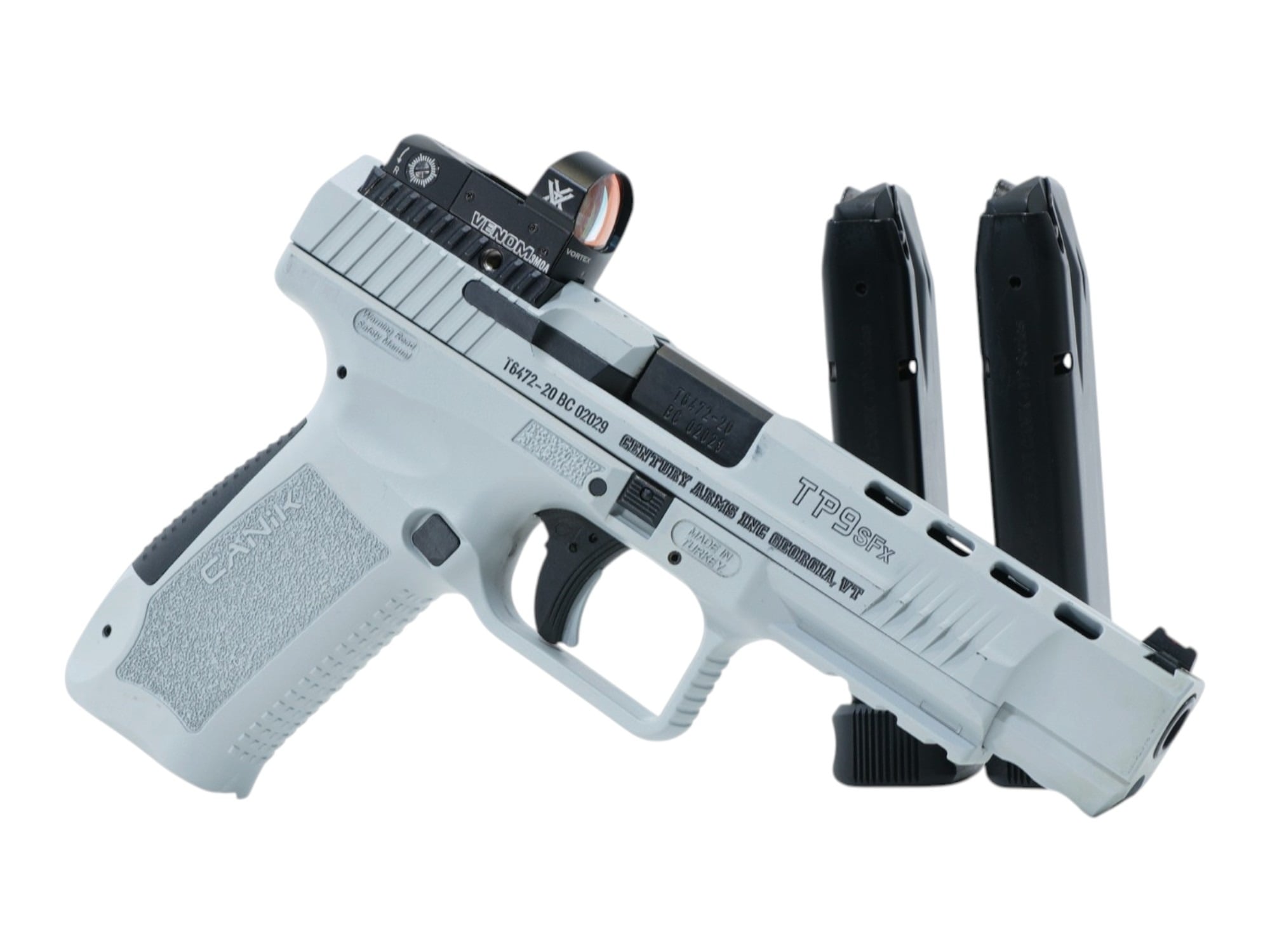 Canik TP9SFX 5" 9mm 20rd, Whiteout + Vortex MRDS