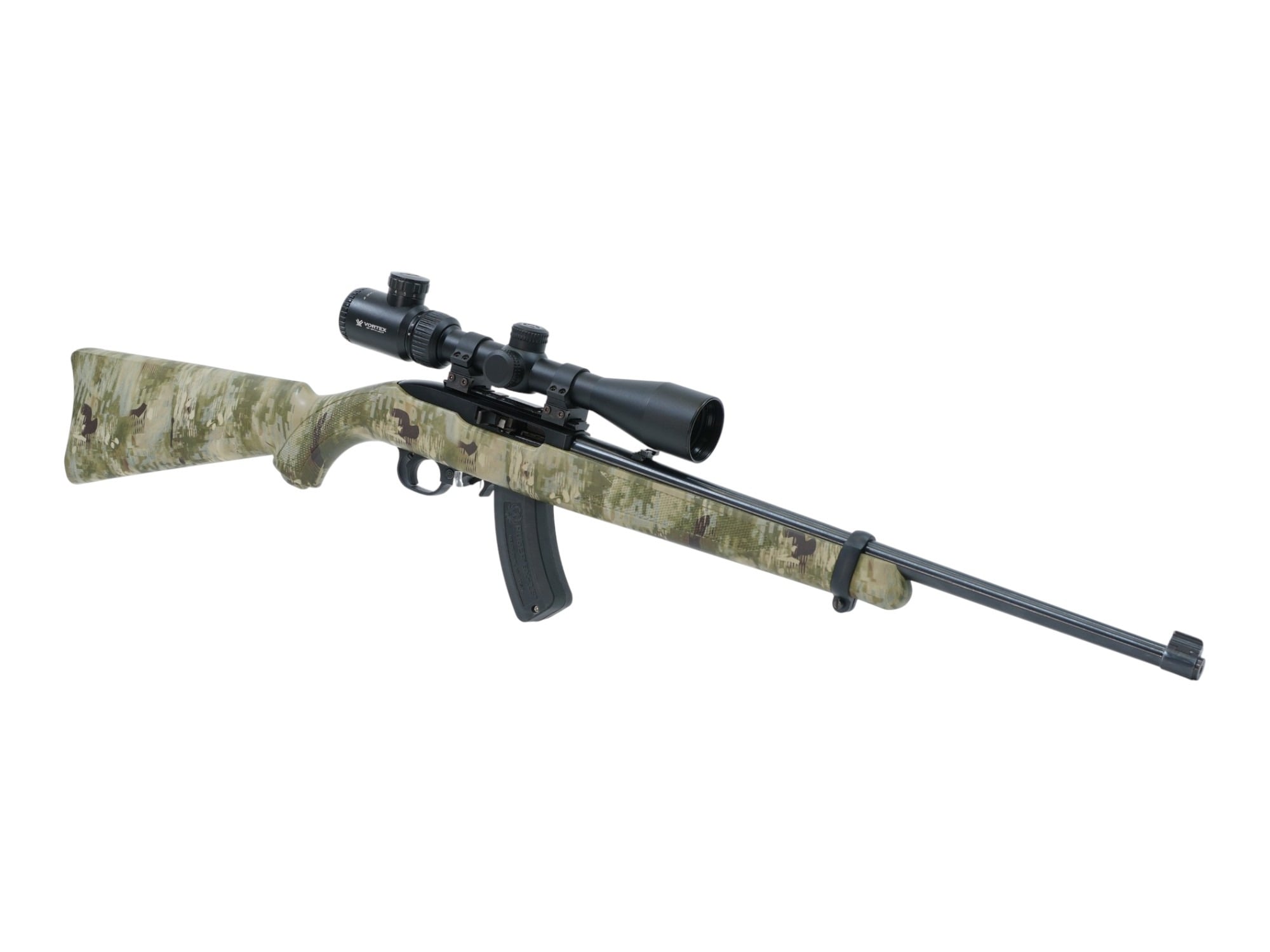 Ruger 10-22 18" 22 LR 10rd, Camo + Vortex Crossfire 2