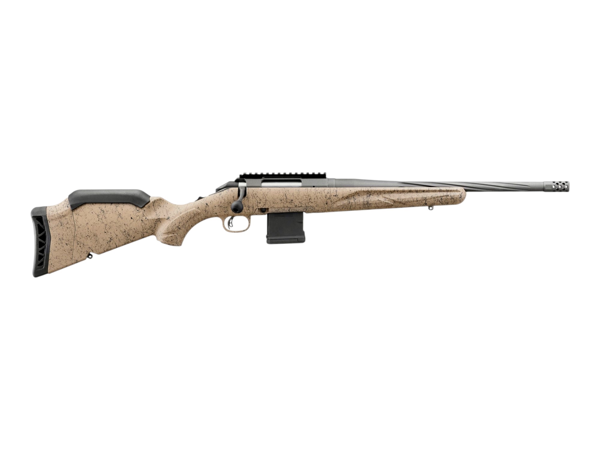 Ruger American Ranch Gen II 300 Blackout 10rd, FDE Splatter
