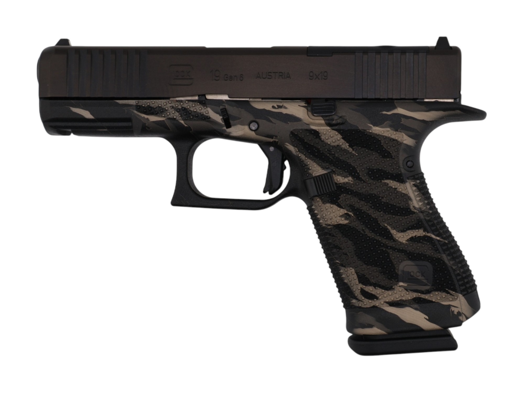 Glock G19 GEN6 4.02" 9mm 15rd, Tiger Stripe