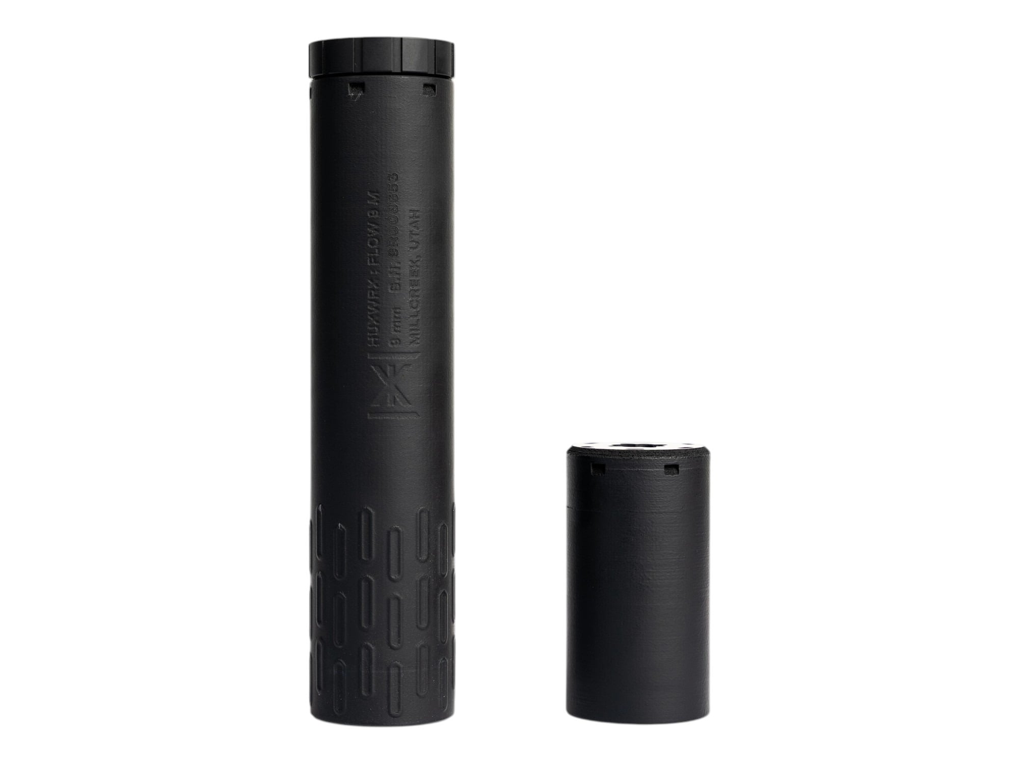 HUXWRX Flow 9 M 36 CAL Suppressor 1/2x28 Piston, Black