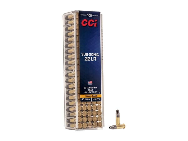 Cci Subsonic HP .22LR 100RD, 40GR · UPC 076683000569