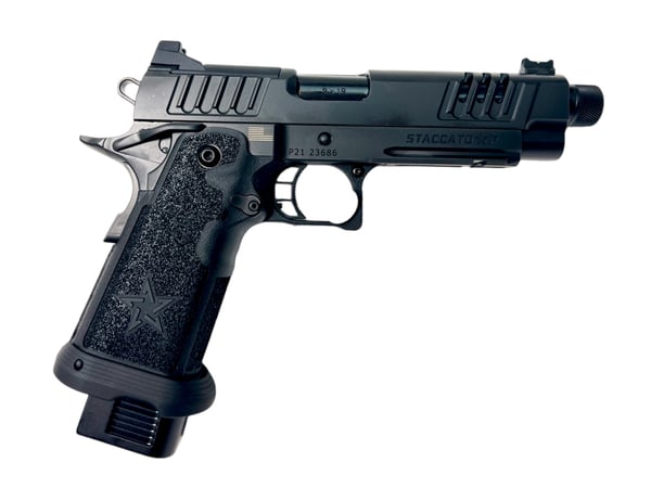 Staccato P Tactical 5" TB 9mm 17rd, X-Series, CS Frame, DLC · UPC 46283