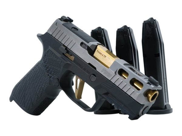 Sig Sauer P320 Wilson Combat Build 9mm 15rd, Gray & Gold (Pre-Owned) 46482