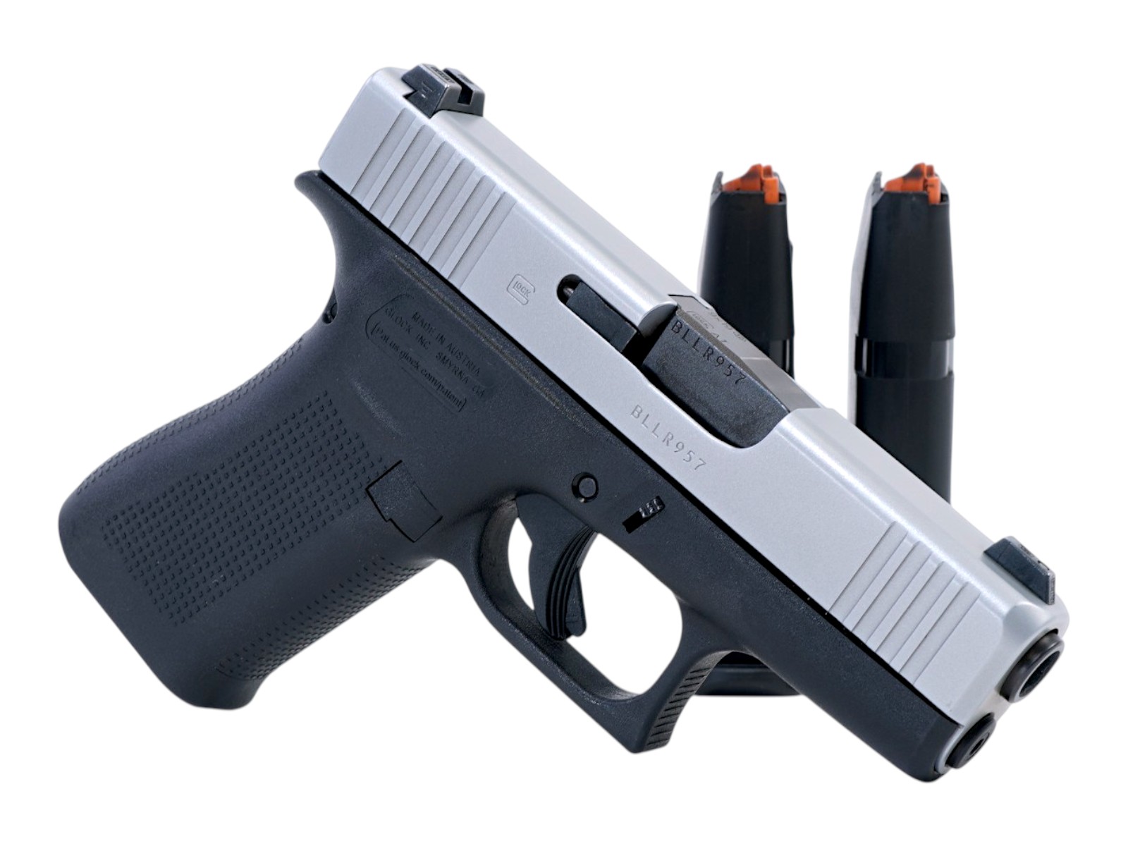 Glock G43X 9mm 10rd, Silver